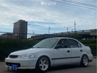 1997 Honda Civic with 15x8 20 Whistler Kr1 and 185/55R15 Kumho