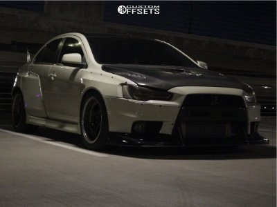 2010 Mitsubishi Lancer with 18x10 15 Konig Ssm and 265/35R18