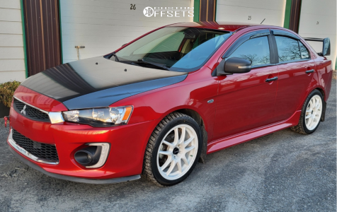 2017 Mitsubishi Lancer ES - 18x8 35mm - Drag Dr31 - Stock Suspension - 225/45R18