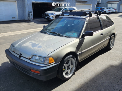 1988 Honda Civic with 15x6.5 35 AVID1 Av8 and 195/45R15 Toyo Tires