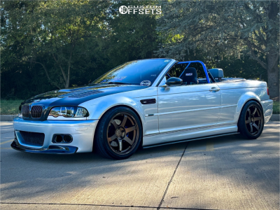 2002 BMW M3 with 18x9.5 22 Volk Te37 Saga S-plus and 265/35R18