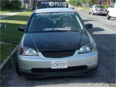2001 Honda Civic with 16x8 15 MST Mt11 and 205/40R16 Toyo Tires Proxes ...