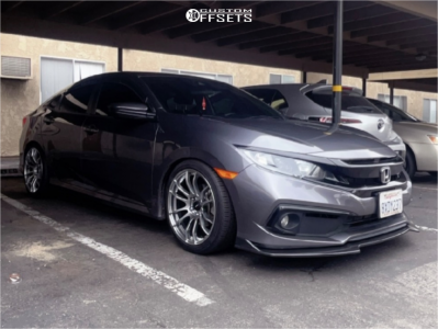 2021 Honda Civic with 18x8.5 33 AVID1 Av20 and 245/40R18 Lionhart