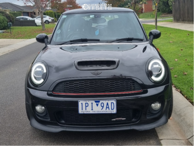 2013 Mini Cooper with 17x8 45 Konig Ampliform and 225/45R17 Bridgestone ...