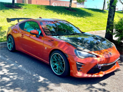 2017 Toyota 86 with 18x9.5 40 Motegi Mr158 and 245/35R18 Westlake