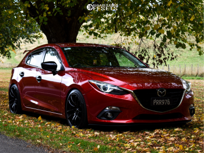 2015 Mazda 3 Sport with 18x8.5 35 Vors Tr4 and 225/45R18 Nankang