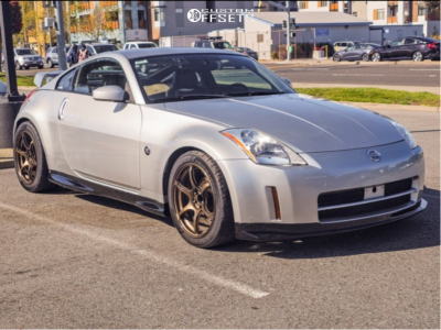 2003 Nissan 350Z with 18x8.5 45 Advan Racing Rgiii and 245/40R18