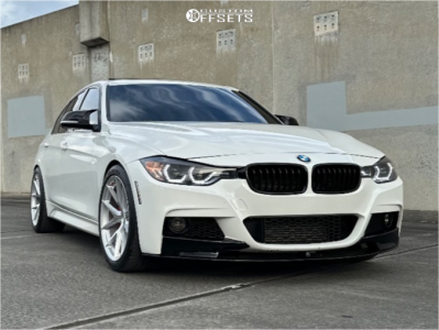 2016 BMW 328i with 19x8.5 35 Aodhan Aff7 and 265/35R19 Michelin Pilot