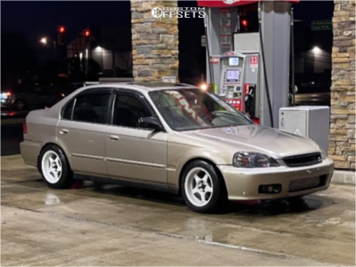 2000 Honda Civic with 15x8 20 Vors Sp1 and 205/50R15 Toyo Tires