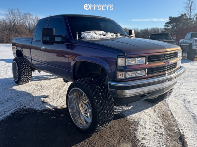 1996 Chevrolet K1500 with 24x14 -76 KG1 Forged Snow and 35/14.5R24