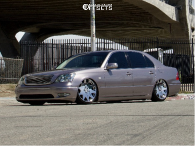 2001 Lexus LS430 with 20x9.5 40 MRR Hr3 and 225/30R20 Accelera X-grip N ...
