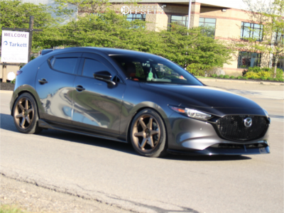 2023 Mazda 3 - 18x8.5 38mm - Enkei T6r - Lowering Springs - 235/40R18