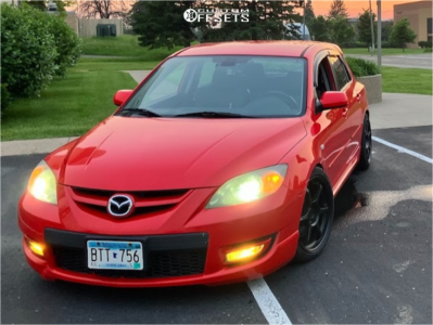 2008 Mazda 3 Mazdaspeed - 18x8.5 35mm - Motegi Mr145 - Coilovers - 225/40R18
