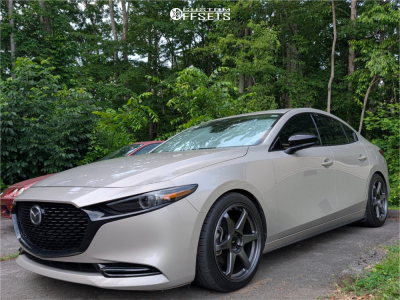 2022 Mazda 3 - 18x8.5 38mm - Enkei T6r - Lowering Springs - 235/40R18