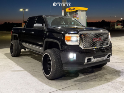 2014 GMC Sierra 1500 Denali - 22x14 -76mm - Hostile H109 - Suspension Lift 3" - 33x12.5