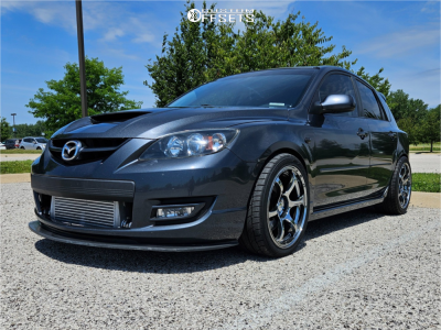 2008 Mazda 3 Mazdaspeed - 18x9 30mm - Advan Racing Rgii - Coilovers - 265/35R18