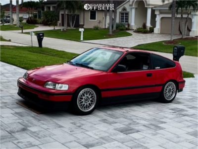 1988 Honda CRX Si - 15x7 40mm - Drag Dr44 - Coilovers - 195/50R15