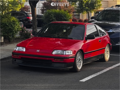 1988 Honda CRX Si - 15x7 40mm - Drag Dr44 - Coilovers - 195/50R15