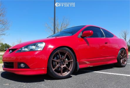 2005 Acura RSX with 18x8 40 Enkei Tfr and 245/35R18 Continental