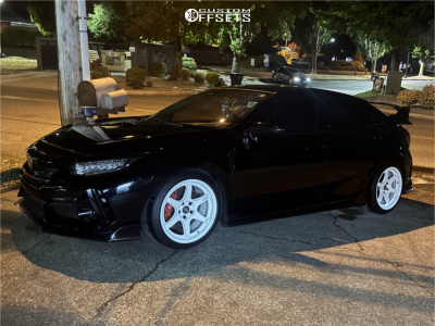 2020 Honda Civic with 18x9.5 35 ESR Ap6 and 255/35R18 Michelin Pilot ...
