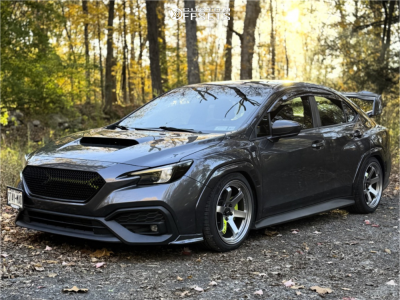 2022 Subaru WRX with 18x9.5 38 AVID1 Av6 and 245/40R18 Lexani Lxuhp-207 ...