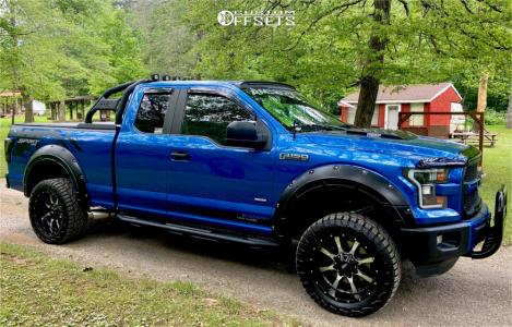 2017 Ford F-150 - 20x10 -24mm - Moto Metal Mo970 - Suspension Lift 3" - 305/50R20