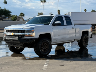 2016 Chevrolet Silverado 1500 - 18x9 20mm - Fuel Rebel 6 - Suspension Lift 3" - 295/70R18