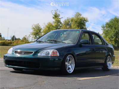 1998 Honda Civic with 16x8 15 Aodhan Ah03 and 195/40R16 Waterfall