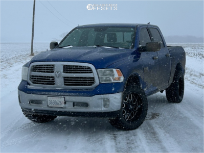 2017 Ram 1500 Big Horn - 20x10 -19mm - Hardrock Gunner - Leveling Kit - 33x12.5
