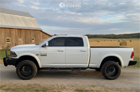 2016 Ram 2500 with 20x12 Black Milled ARKON OFF-ROAD Caesar Wheels, 35/13.5R20 RBP Repulsor XT RX tires, and Leveling Kit Rough Country Leveling Kits.