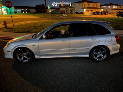 2003 Mazda Protege5 - 17x7.5 42mm - RTX R-Spec Illusion - Coilovers - 215/50R17