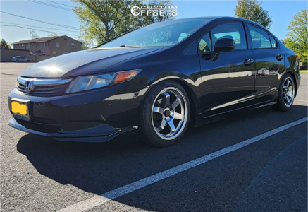 2012 Honda Civic LX - 17x8 35mm - AVID1 AV6 - Coilovers - 215/45R17