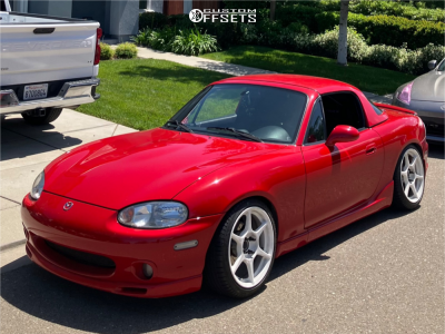 2000 Mazda Miata Base - 16x7.5 43mm - Kosei K1 - Coilovers - 205/40R16