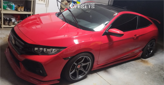 2018 Honda Civic Si - 18x9.5 22mm - Kansei Tandem - Lowering Springs - 235/40R18