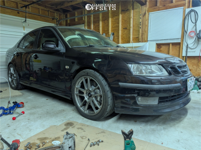 2008 Saab 9-3 Turbo X - 19x8.5 32mm - Konig Heliogram - Coilovers - 255/40R19