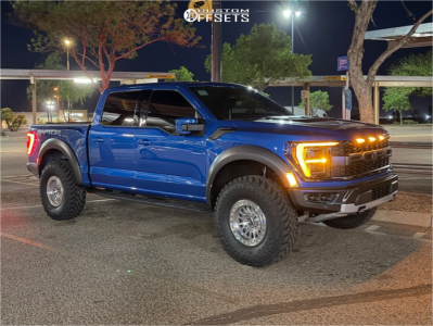 2021 Ford F-150 Raptor - 17x8.5 -10mm - KMC Km552 - Leveling Kit - 37x12.5