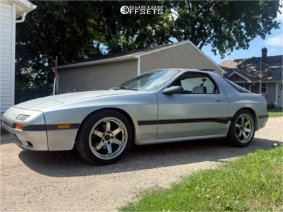 1986 Mazda RX-7 GXL - 17x8 35mm - AVID1 Av6 - Coilovers - 225/45R17