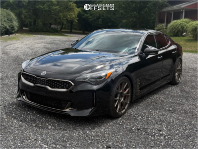 2018 Kia Stinger GT1 - 19x8.5 30mm / 19x9.5 35mm - Konig Ampliform - Lowering Springs - 245/35R19 / 275/35R19