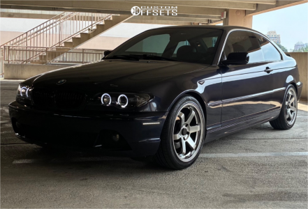 2004 BMW 325Ci Base - 18x8.5 35mm - AVID1 AV6 - Stock Suspension - 235/40R18