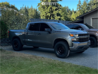 2022 Chevrolet Silverado 1500 LTD Custom - 17x8.5 -10mm - KMC Km552 - Leveling Kit - 35x12.5