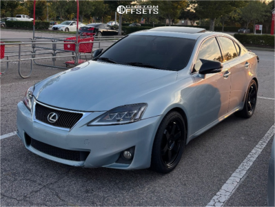 2012 Lexus IS250 Base - 18x8 35mm / 18x8.5 35mm - AVID1 Av6 - Stock Suspension - 225/40R18 / 255/40R18