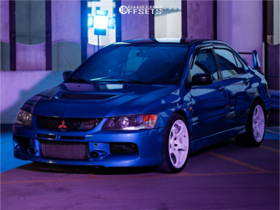 2006 Mitsubishi Lancer Evolution MR - 18x9 25mm - Advan Racing Tc4 - Coilovers - 255/35R18