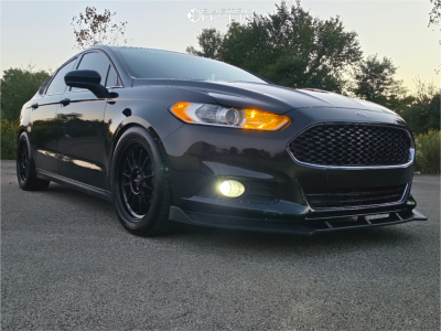 2015 Ford Fusion S - 18x8.5 43mm - Konig Hypergram - Coilovers - 255/45R18