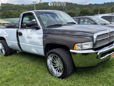 2001 Dodge Ram 1500 WS - 22x12 -44mm - EVOK Evolution EV505 - Stock Suspension - 305/40R22