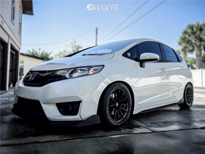 2016 Honda Fit LX - 15x7 35mm - Konig Dial In - Coilovers - 205/50R15