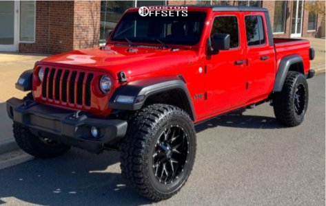 2020 Jeep Gladiator Sport - 20x10 -18mm - Hardrock Affliction - Leveling Kit - 35x12.5