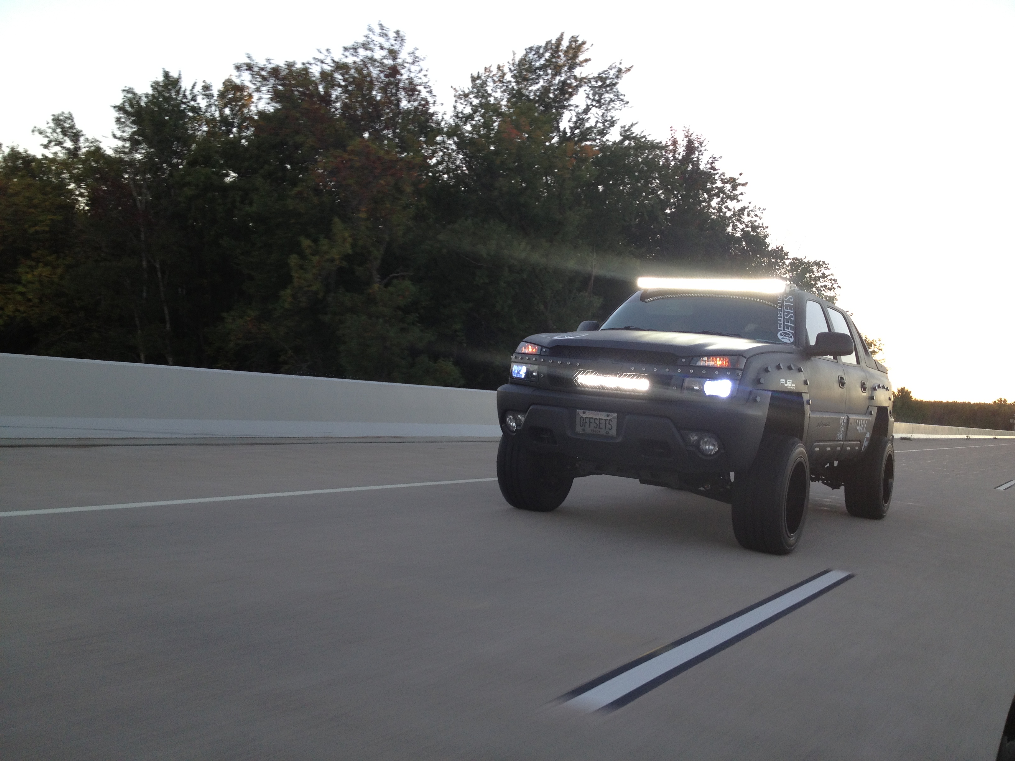Custom Offsets 50″ OffRoad LED Bars light bar added to our windshield
