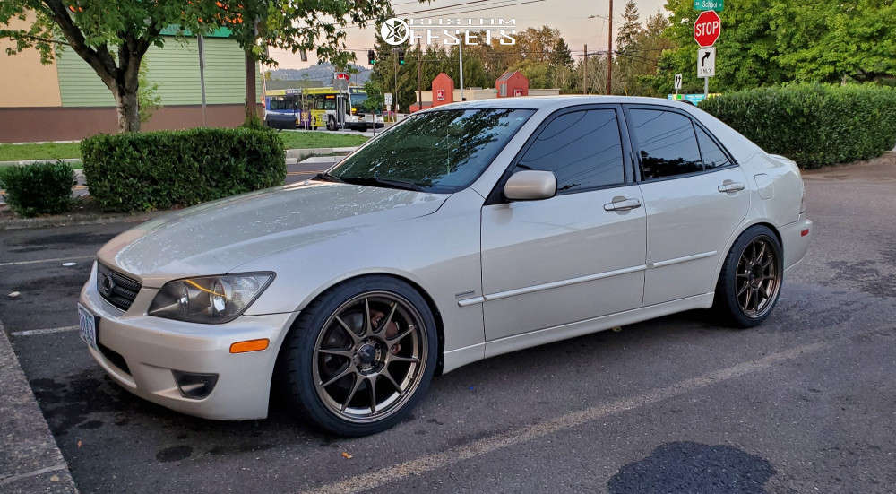 2004 Lexus IS300 with 18x8.5 35 Konig Dekagram and 225/40R18 Nitto