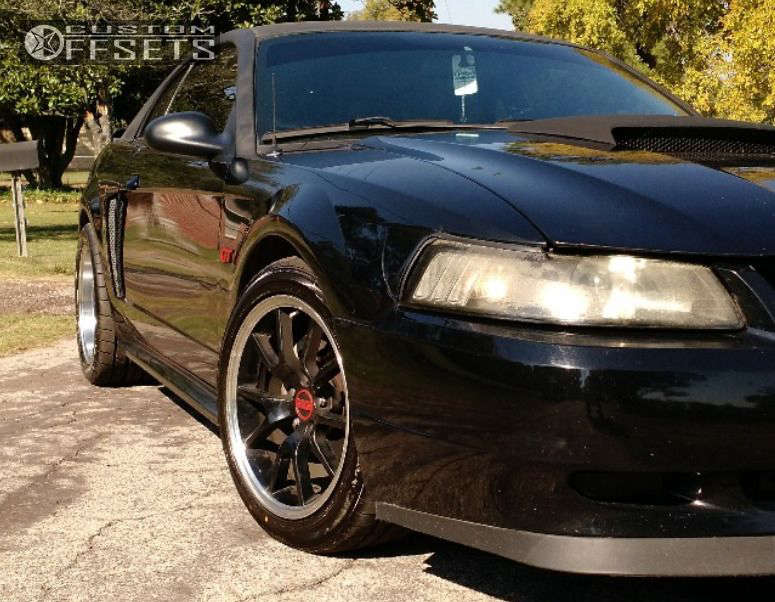 2002 Ford Mustang with 17x9 24 Replica Ford and 245/45R17 Sumitomo HTR ...