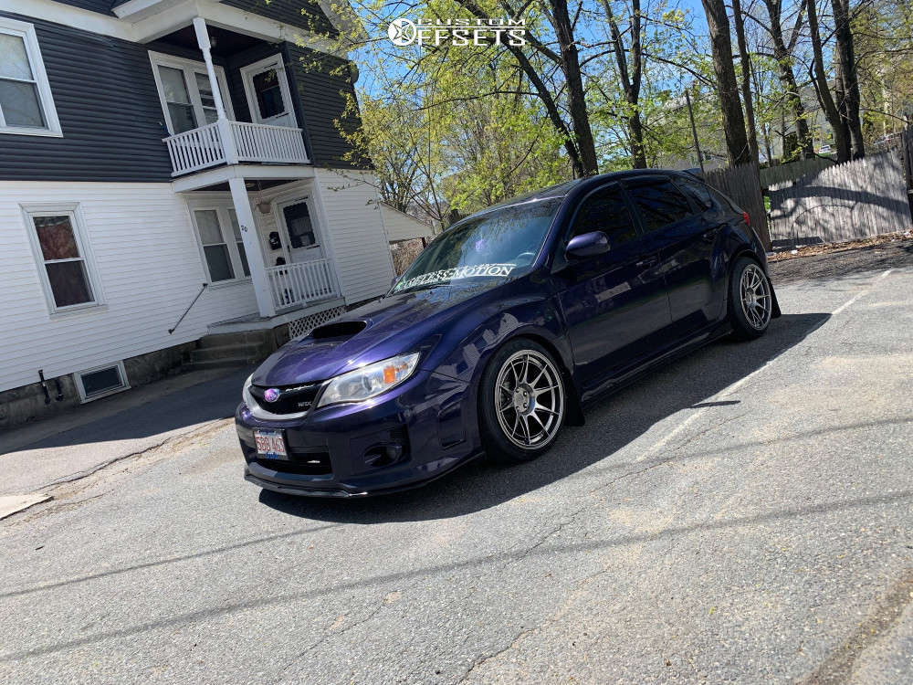 2014 Subaru Impreza with 18x9.5 22 ESR SR13 and 225/40R18 Nankang